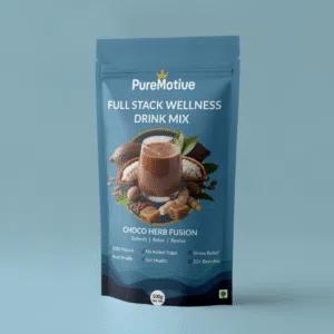 Pure Motive Hot Chocolate wellness drink mix with herbs and cocoa